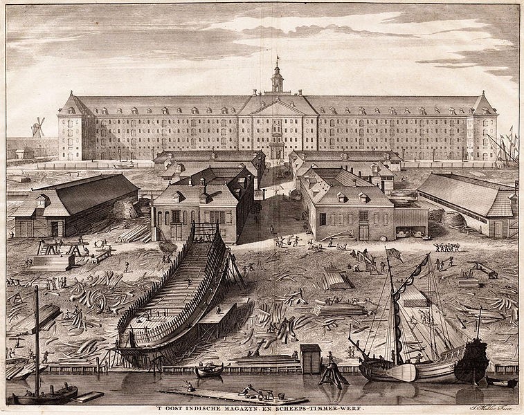 Skipsbygging på 1700-tallet.