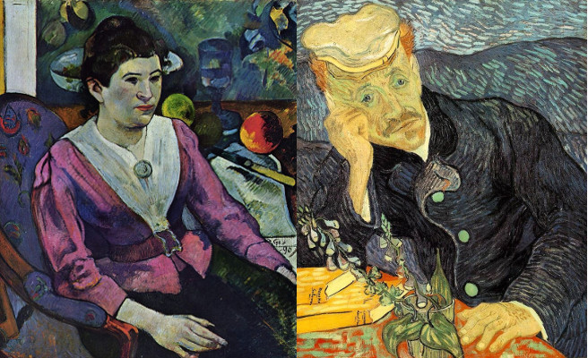 Gaugin og van Gogh malte begge med pastellfarger, og særlig sistnevnte hadde ofte bilder av mennesker med hypnotiserende blikk.