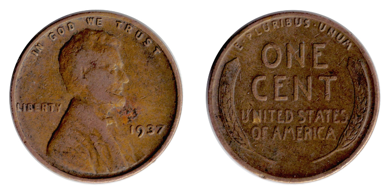 1 cent-mynten skulle ha det nye motivet i 1959, men visstnok finnes det en med det gamle hvete-motivet.