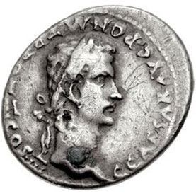 Sjeldne mynter fra Romerriket inkluderer i høyeste grad denne denariusen fra Caligula.