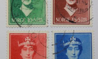 Norske frimerker: Dronning Maud-frimerker stemlplet