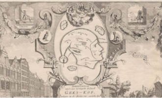 Mississippi-boblen ble karikert av Nederland, der en avis tegnet en liksomøy formet som en narr